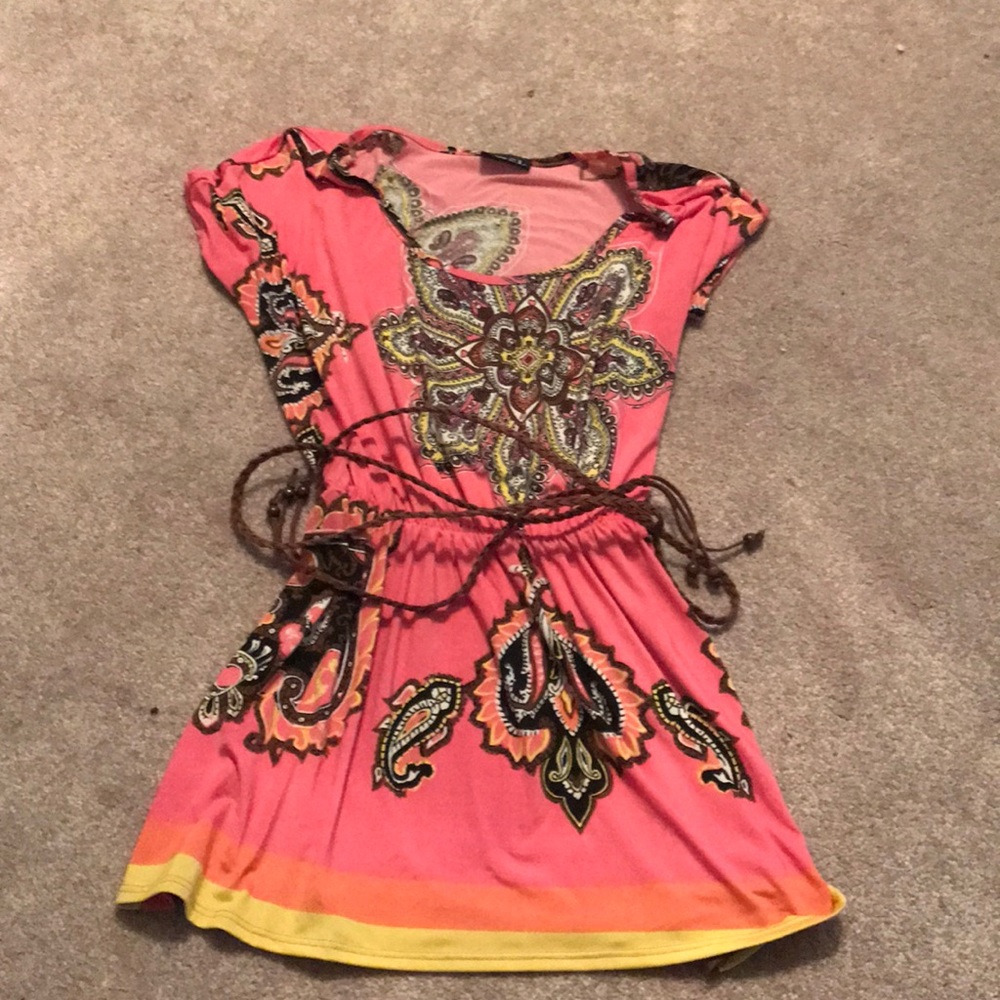 Pink belted top